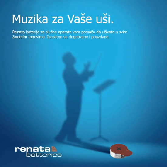 Renata ZA 312 1.4V 1/6 baterija za slušni aparat
