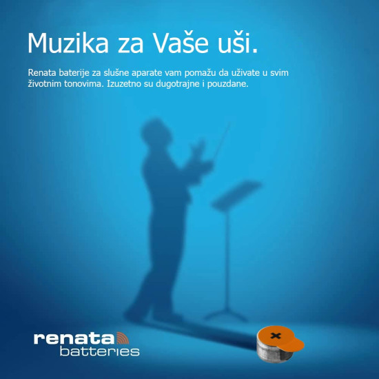 Renata ZA 13 1.4V 1/6 baterija za slušni aparat