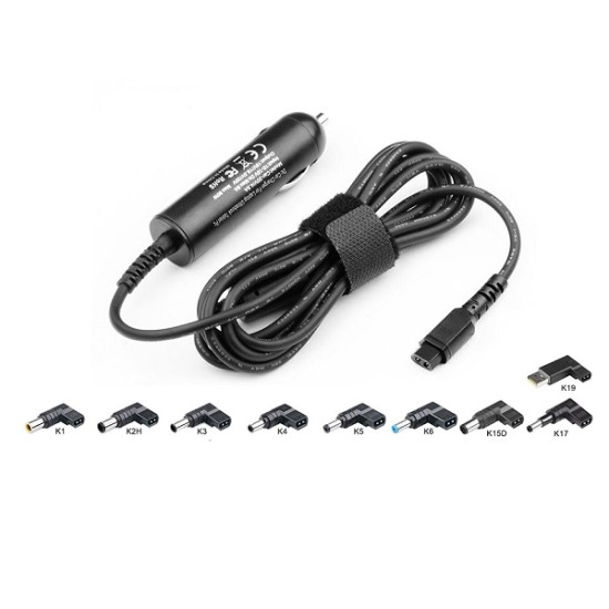 KFD CAR 65W 18.5V-20V 3.5A max univerzalni auto adapter za laptop