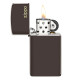 Zippo 49266ZL Slim Brown Zippo Logo upaljač