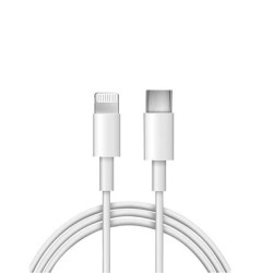 Xwave TIP-C-muski - LIGHTNING(za iPHONE -muski)/duzina 2m/3A/Aluminium /beli pvc kabel