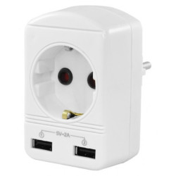 Utičnica UP-2USB dvopolna utičnica sa dve USB utičnice (2/310-0113)