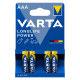 Varta Longlife Power LR03 1/4 1.5V alkalna baterija