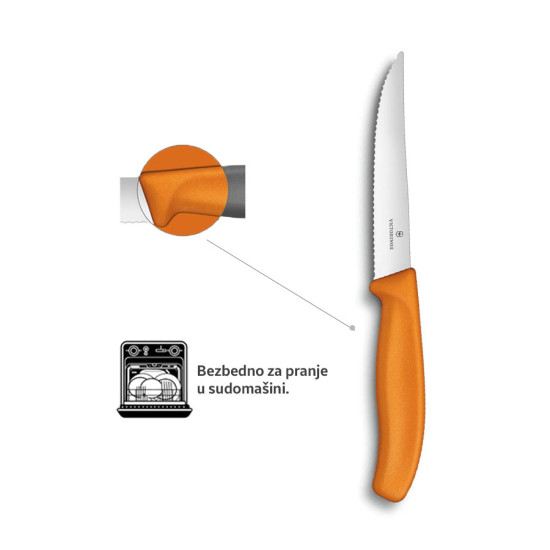 Victorinox 6.7936.12L9B 2/1 Steak&Pizza 12cm narandžasti nož