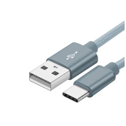 Xwave USB kabl TIP-C/USB 3.0(tip A-muski)-USB 3.1 (TIP C-muski)/duzina2m/3A/Aluminium/tamno sivi upleten
