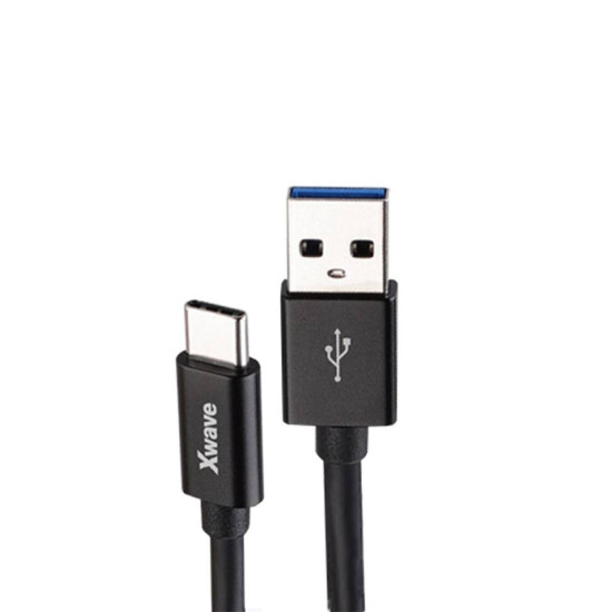 Xwave USB kabl TIP-C/USB 3.0 (tip A-muski) -USB 3.1 (TIP C-muski)/duzina 1,2m/crni pvc