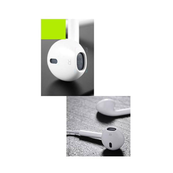 Xwave E-500M sa mikro/stereo/3.5mm jack/kabl 1.3 m/IPHONE EARBUD OBLIK/box/bele slušalice za mobilni