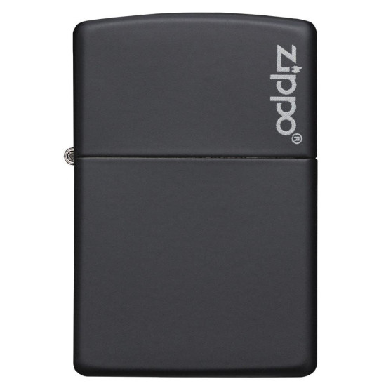 Zippo 218ZL Matte Black Zippo Logo upaljač