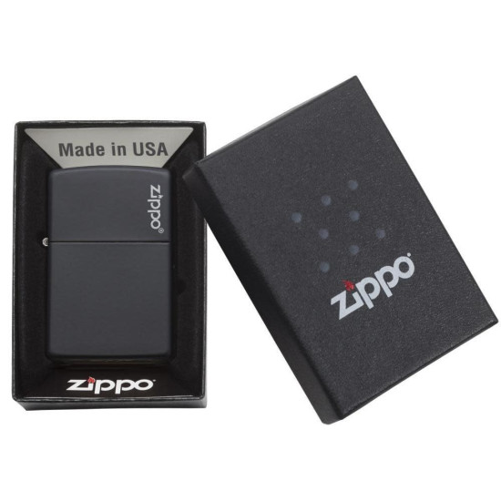 Zippo 218ZL Matte Black Zippo Logo upaljač