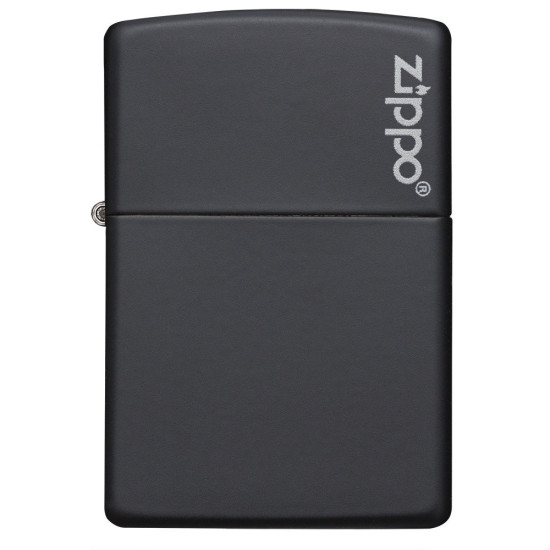 Zippo 218ZL Matte Black Zippo Logo upaljač