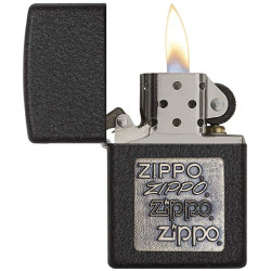 Zippo 362 Black Crackle Gold Zippo Logo upaljač