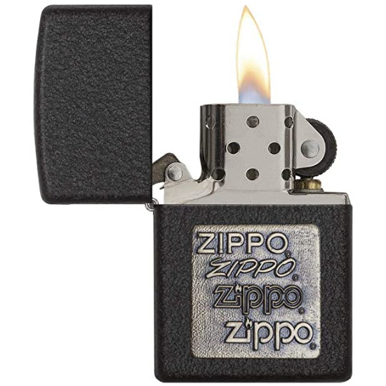 Zippo 362 Black Crackle Gold Zippo Logo upaljač