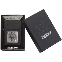 Zippo 362 Black Crackle Gold Zippo Logo upaljač