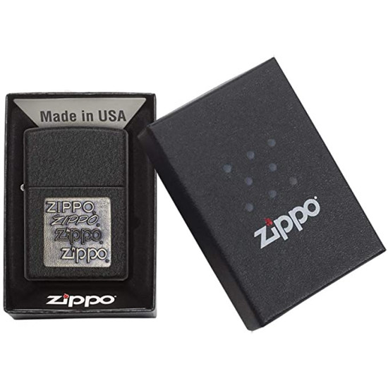 Zippo 362 Black Crackle Gold Zippo Logo upaljač