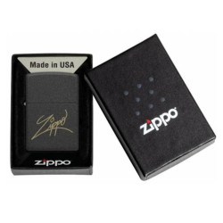 Zippo 48143 Classic Black Crackle Laser Engrave