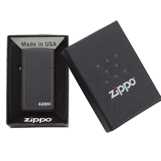 Zippo 1618ZB Slim Black Zippo Bor upaljač