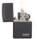 Zippo 218ZB Matte Black/Red Border upaljač