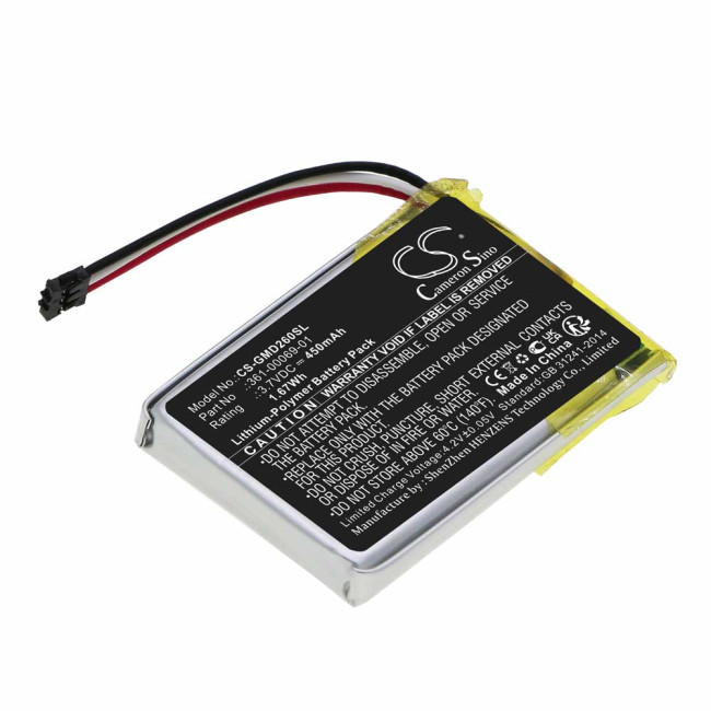 Cameron Sino CS-GMD260SL 3.7V 450mAh Li-Polymer baterija za ogrlicu za psa Garmin 361-00069-01 010-11925-00